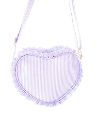 Girls' Lilly Lavender Seersucker Heart Purse - Little Kid, Big Kid