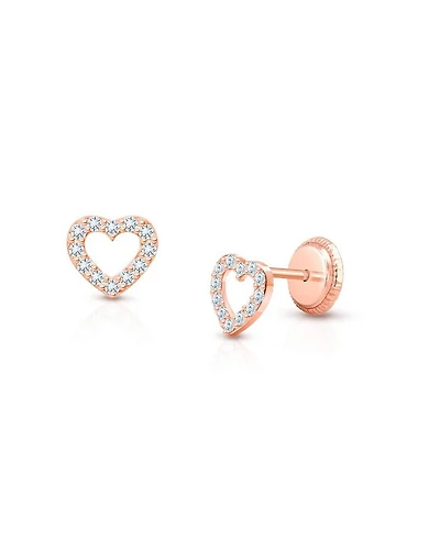 Children's 14K Gold Love of Mine Studs Girls' Screw Back Earrings