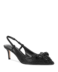 Kurt Geiger London Women's Belgravia Bow Crystal Slip On Slingback Pumps