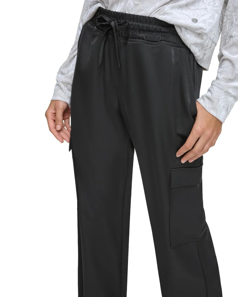 Satin Cargo Joggers