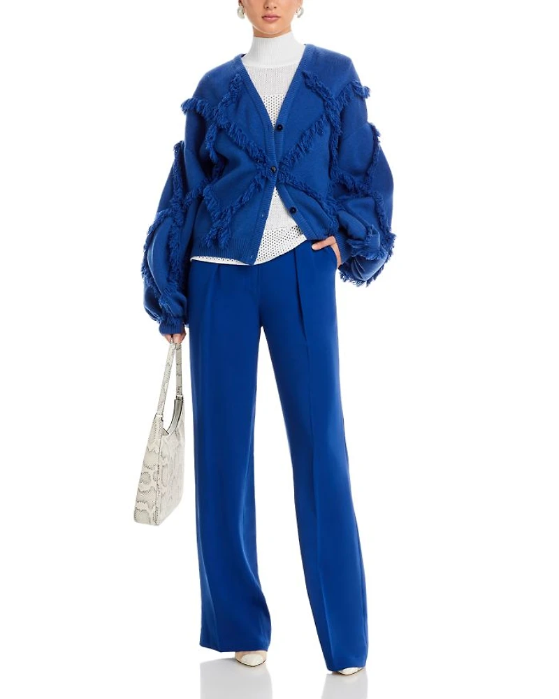 Twill Chiffon Tailored Pants