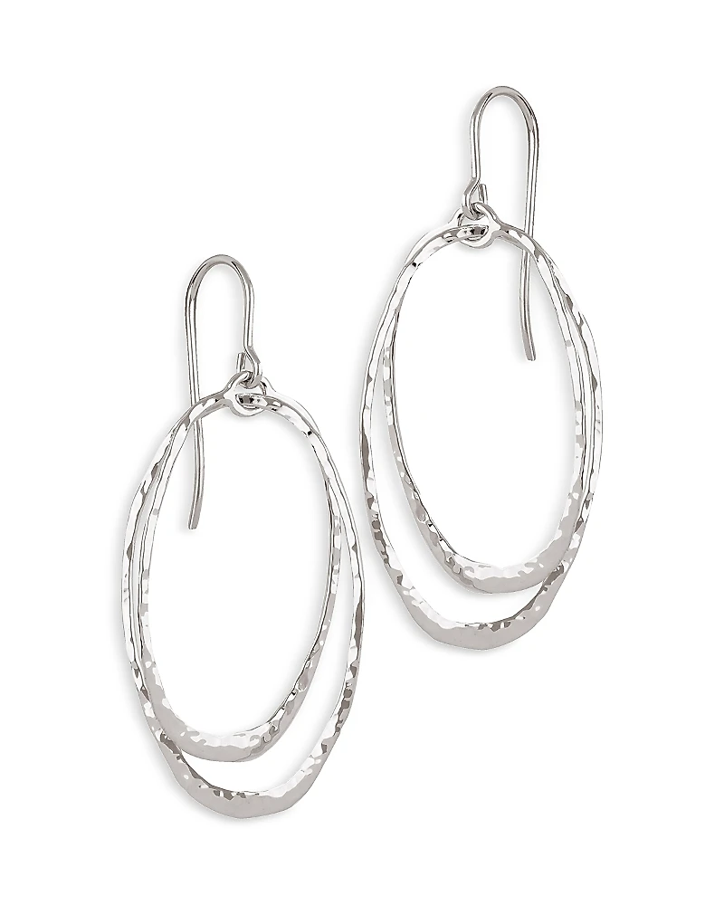 Bloomingdale's Fine Collection Hammered Double Oval Drop Earrings