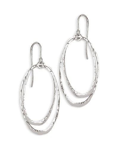Bloomingdale's Fine Collection Hammered Double Oval Drop Earrings