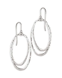 Bloomingdale's Fine Collection Hammered Double Oval Drop Earrings