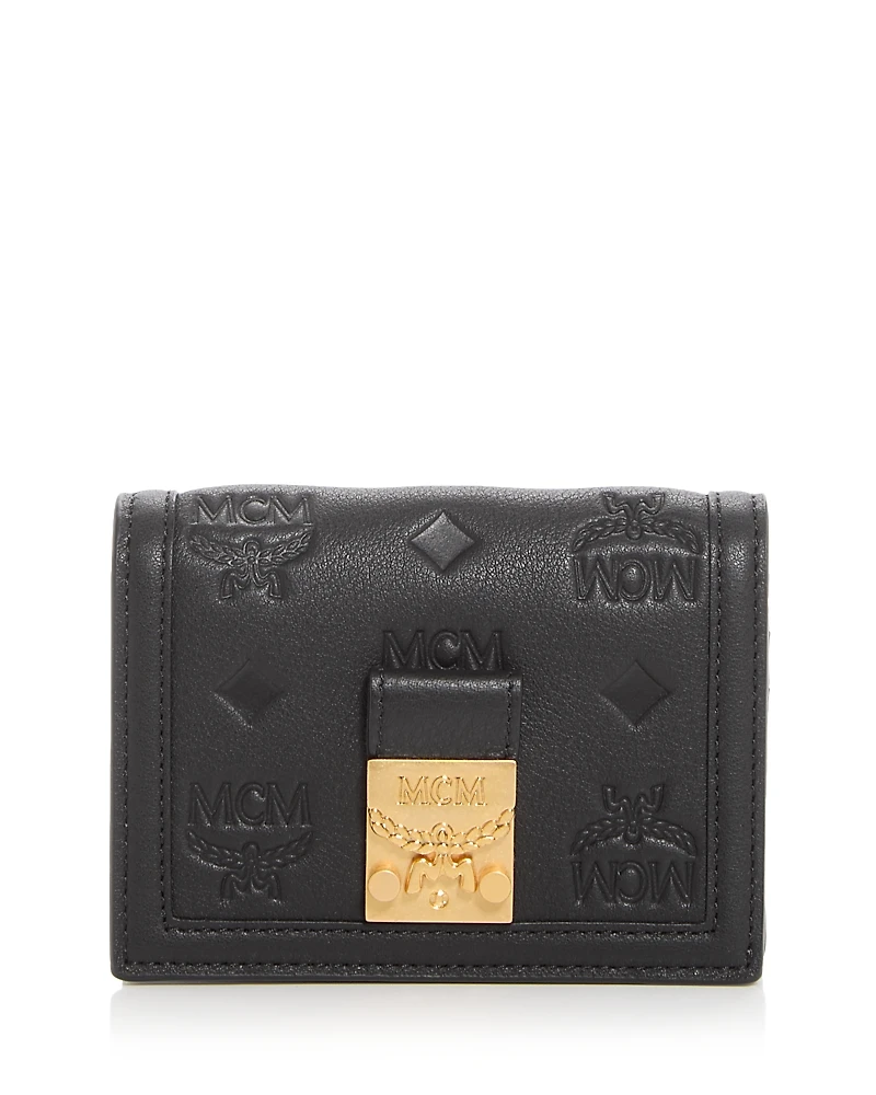 Mcm Tracy Embossed Monogram Small Leather Wallet