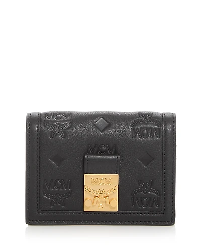 Mcm Tracy Embossed Monogram Small Leather Wallet