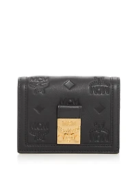 Mcm Tracy Embossed Monogram Small Leather Wallet