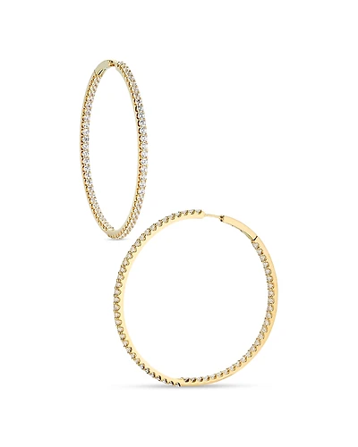 Nadri Pave Inside Out Hoop Earrings