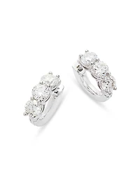 Bloomingdale's Fine Collection Diamond Three Stone Huggie Earrings
