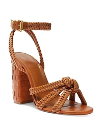 Schutz Women's Kathleen Almond Toe Woven High Heel Sandals