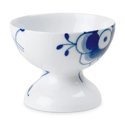 Blue Fluted Mega Footed Bowl