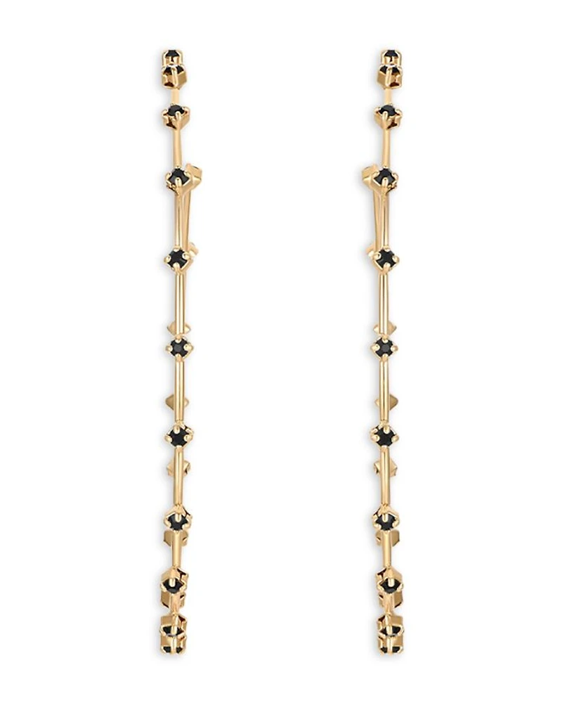 Simple Spark Hoop Earrings in 18K Gold Plated