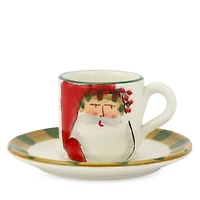 Old St. Nick Assorted Espresso Cups & Saucers, Set of 4