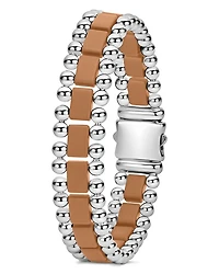 Men's Stainless Steel Anthem Tan & Caviar Beaded Bracelets