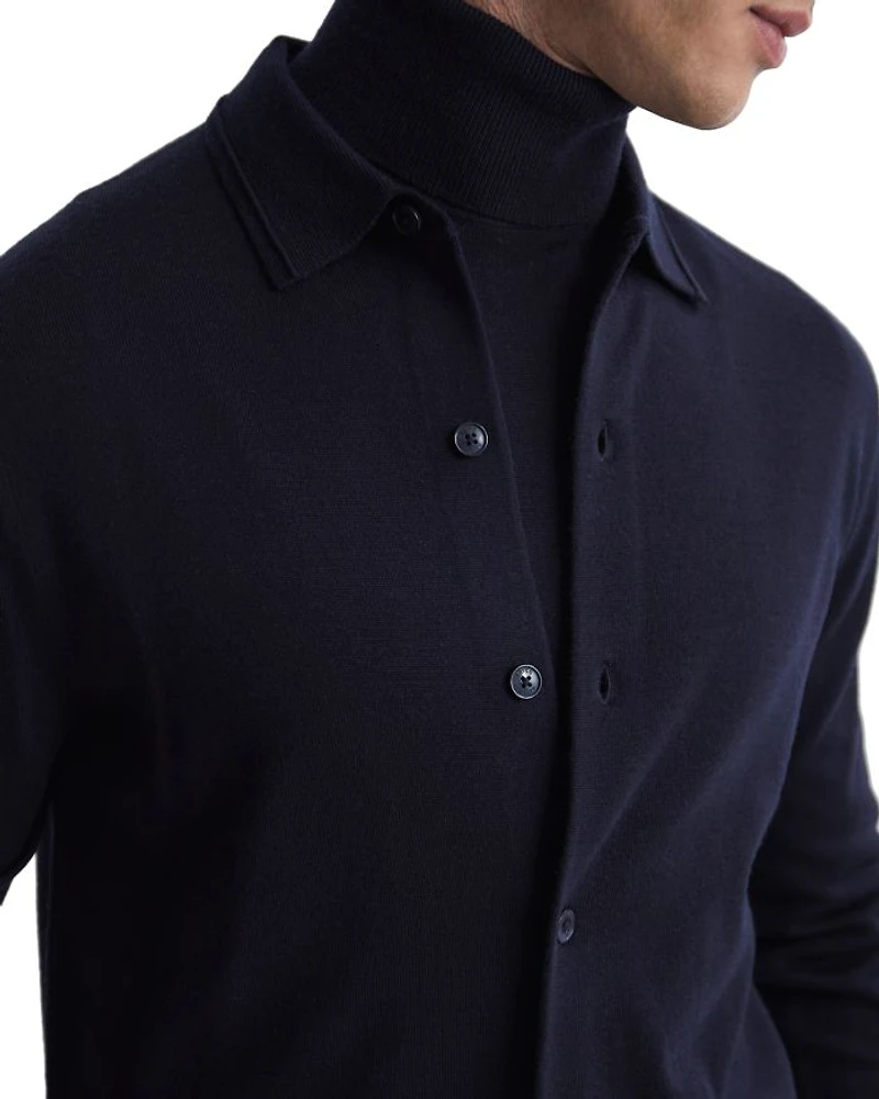 Forbes Wool Slim Fit Button Down Cardigan