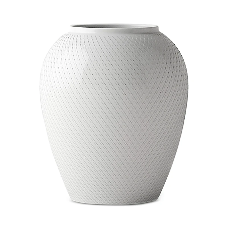 Rosendahl Lyngby Porcelain Rhombe Vase, White