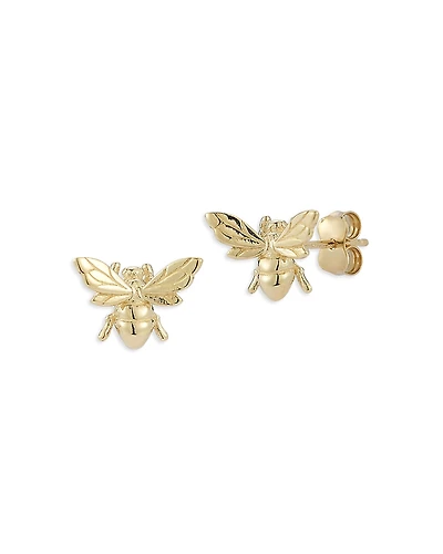 Moon & Meadow 14K Yellow Gold Bee Stud Earrings