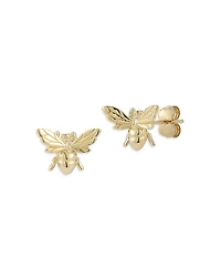 Moon & Meadow 14K Yellow Gold Bee Stud Earrings