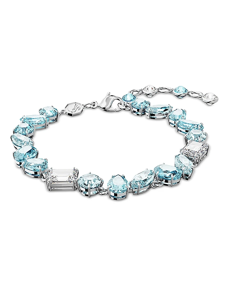 Swarovski Gema Blue Crystal Mixed Cut Link Bracelet