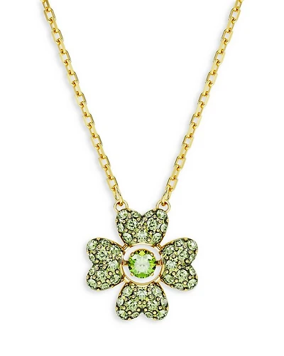 Idyllia Crystal Clover Pendant Necklace, 14.96-17.72"