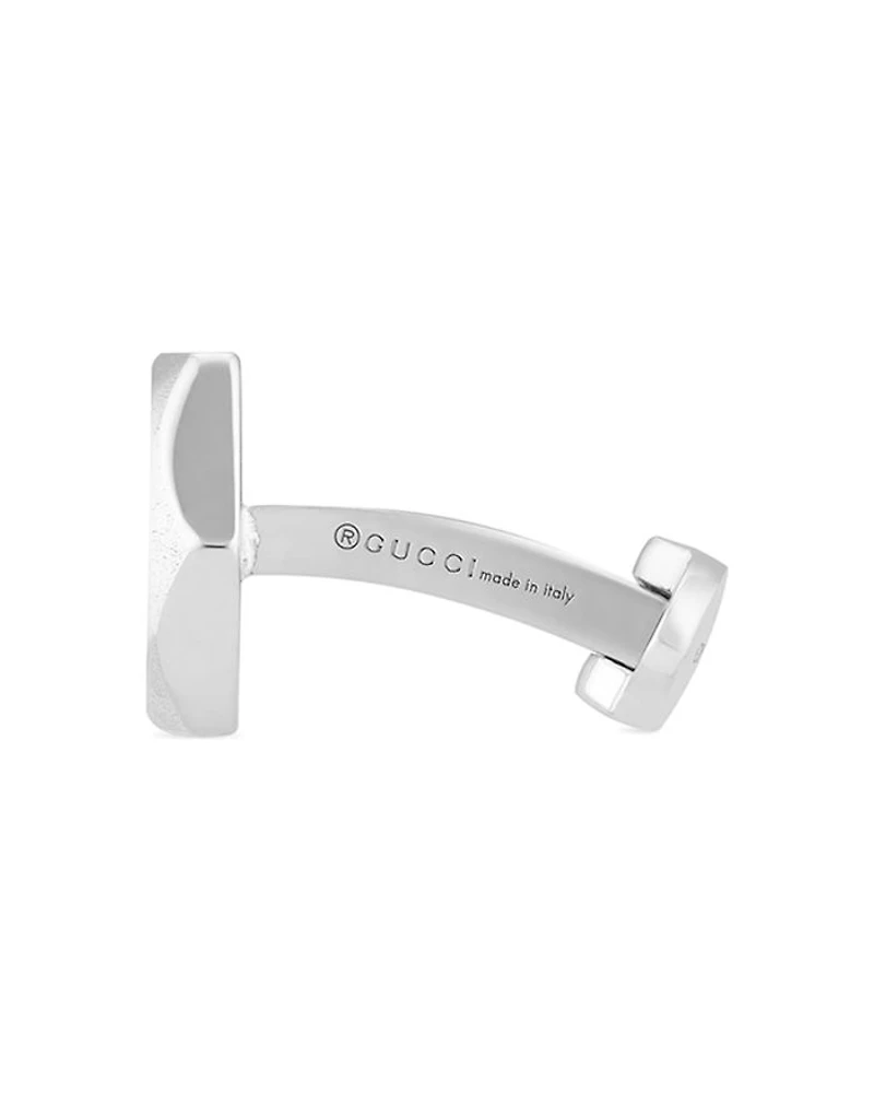 Men's Sterling Silver Trademark Hexagon Cufflinks