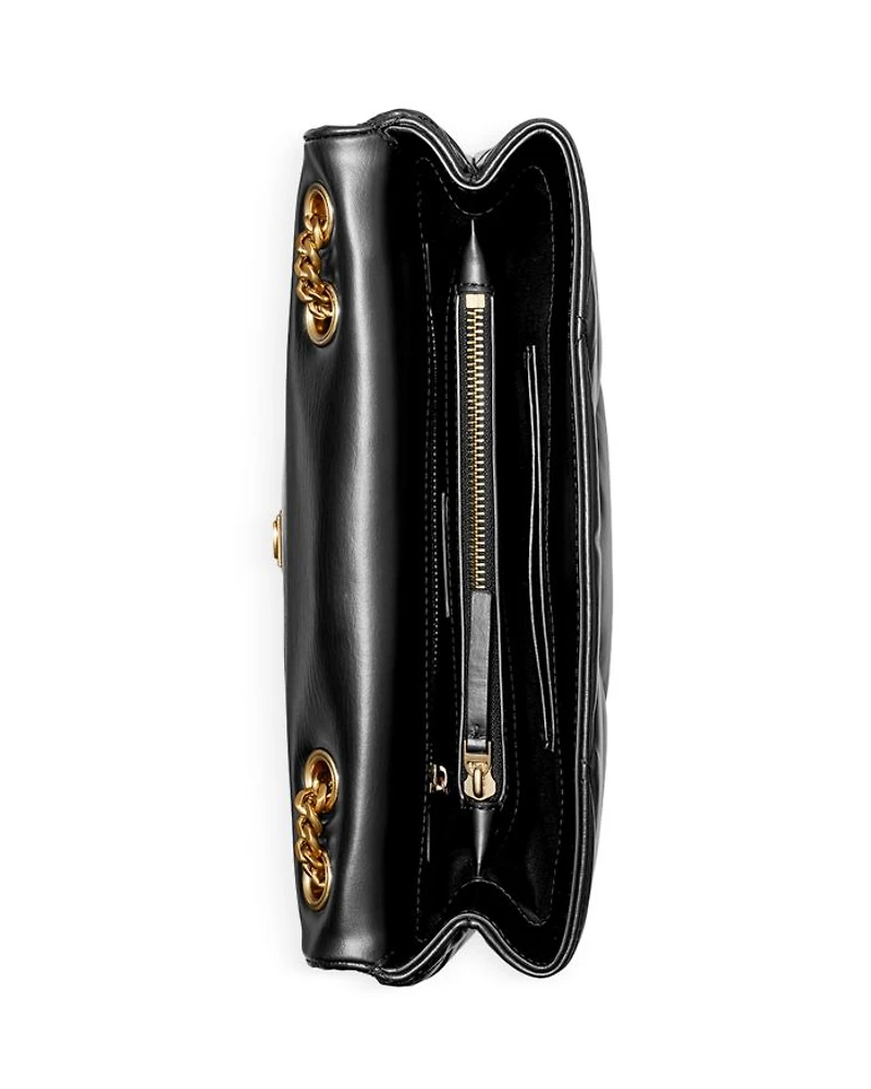 Kira Diamond Quilted Leather Convertible Shoulder Bag