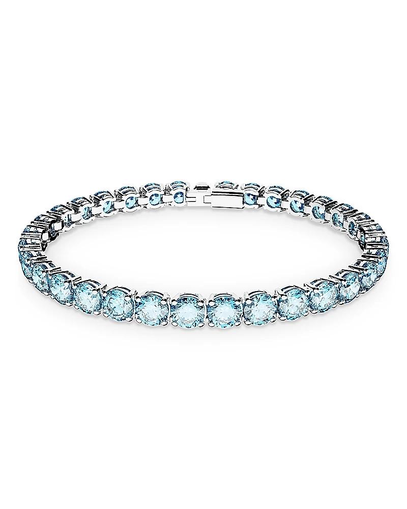 Swarovski Matrix Blue Crystal Small Tennis Bracelet