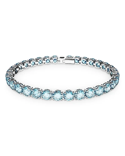 Swarovski Matrix Blue Crystal Small Tennis Bracelet