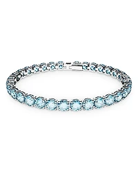 Swarovski Matrix Blue Crystal Small Tennis Bracelet