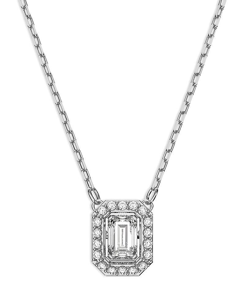 Swarovski Una Mixed Cut Square Pendant Necklace, 15-17