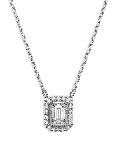 Swarovski Una Mixed Cut Square Pendant Necklace, 15-17