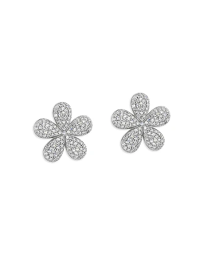 Phillips House 14K Yellow Gold Diamond Forget Me Not Large Pave Stud Earrings