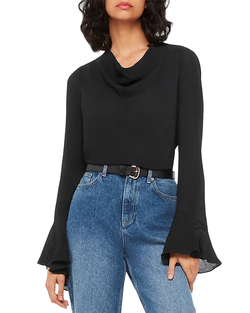 Whistles Pia Cowl Neck Top