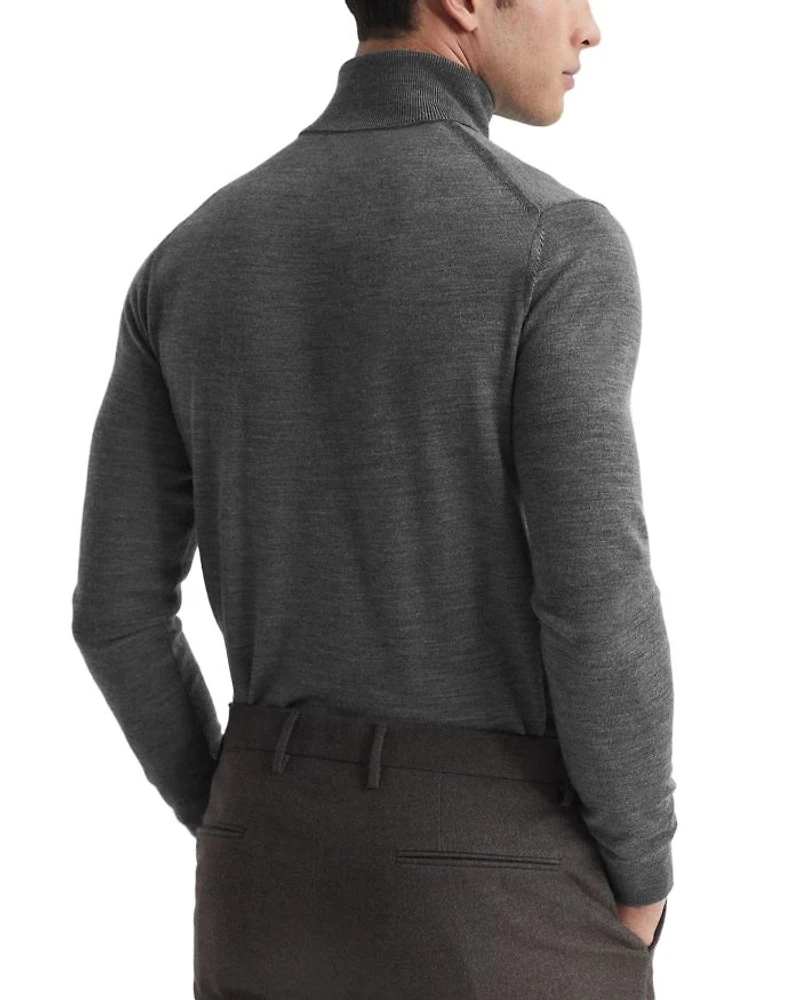 Caine Merino Wool Slim Fit Turtleneck Sweater