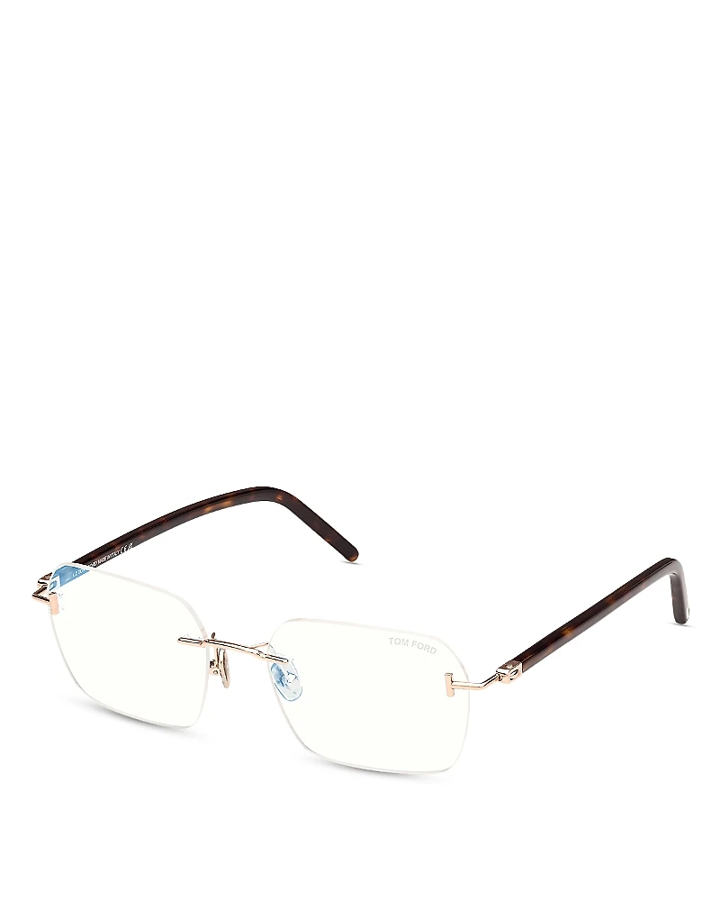 Tom Ford Rectangular Blue Light Glasses, 54mm