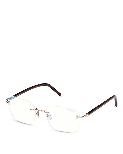 Tom Ford Rectangular Blue Light Glasses, 54mm