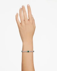 Matrix Round & Emerald Cut Tennis Bracelet in Rhodium Plated