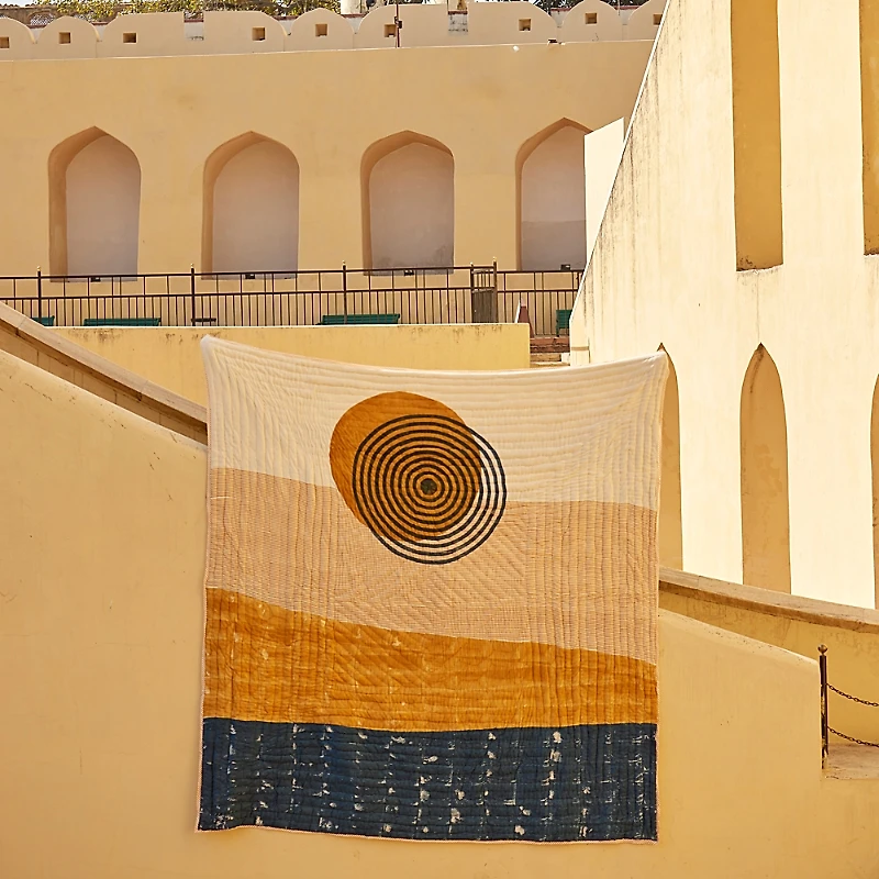 Cqc La Spiral Sunset Quilt Set, King