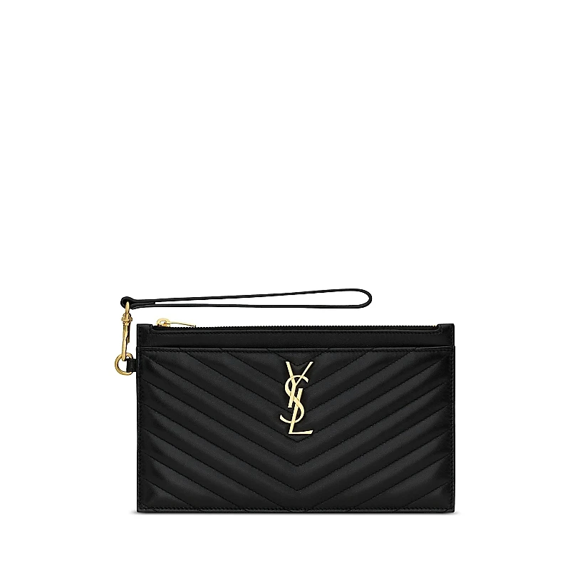 Saint Laurent Cassandre Matelasse Large Zipped Pouch