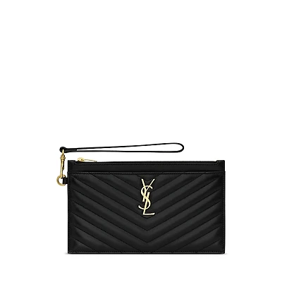 Saint Laurent Cassandre Matelasse Large Zipped Pouch