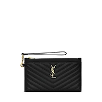 Saint Laurent Cassandre Matelasse Large Zipped Pouch