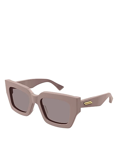 Bottega Veneta Classic Ribbon Squared Sunglasses, 52mm