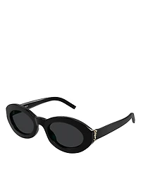 Saint Laurent Monogram Hinge Oval Sunglasses, 52mm