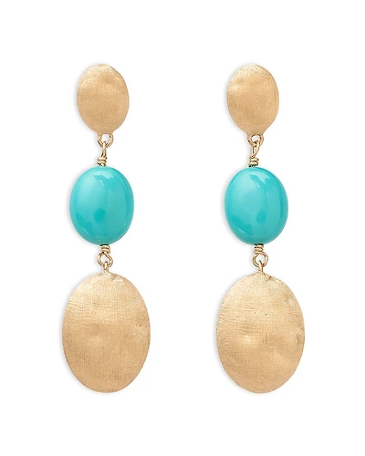 Marco Bicego 18K Yellow Gold Siviglia Turquoise Drop Earrings