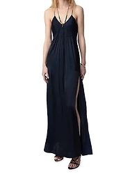 Zadig & Voltaire Rayonne Satin Maxi Dress