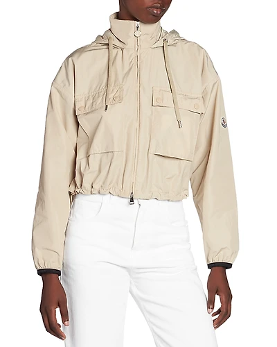 Moncler Leda Hooded Cropped Parka