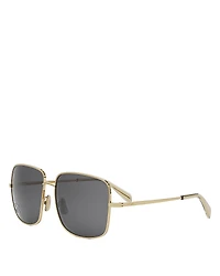 Celine Rhinestone Triomphe Square Sunglasses, 59mm