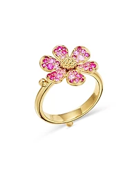 Temple St. Clair 18K Yellow Gold Multi-Gemstone & Diamond Flower Power Ring