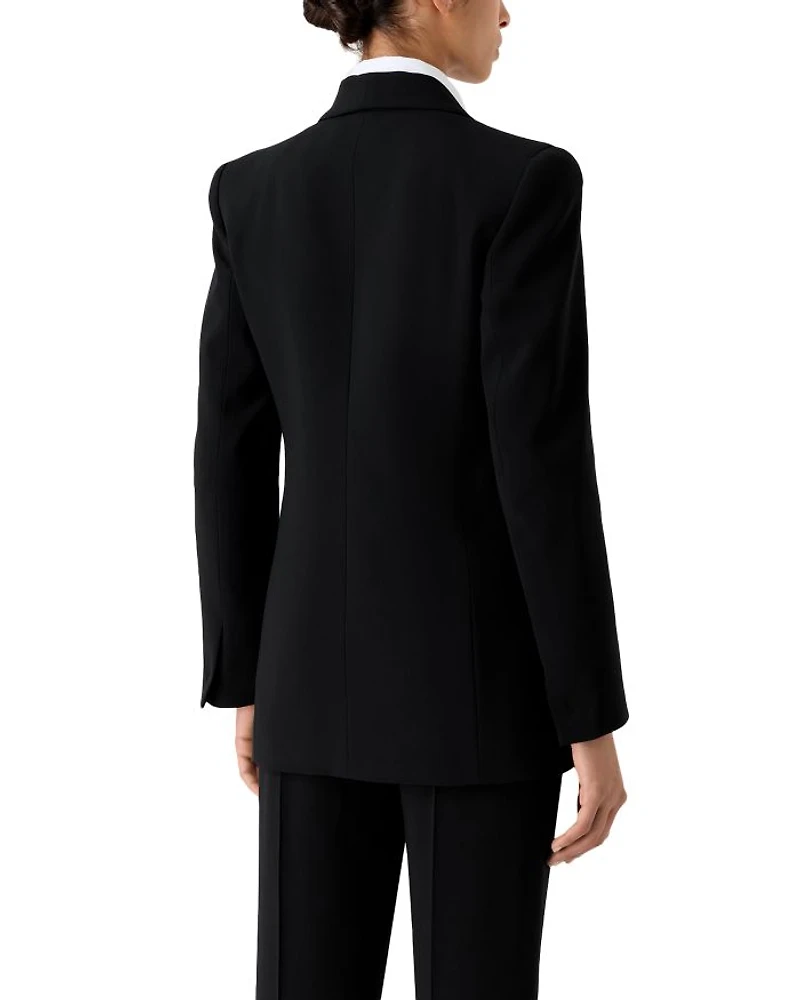Bar Piercing Shawl Lapel Blazer
