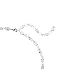 Mesmera Mixed Cut Crystal Necklace in Rhodium Plated, 15"